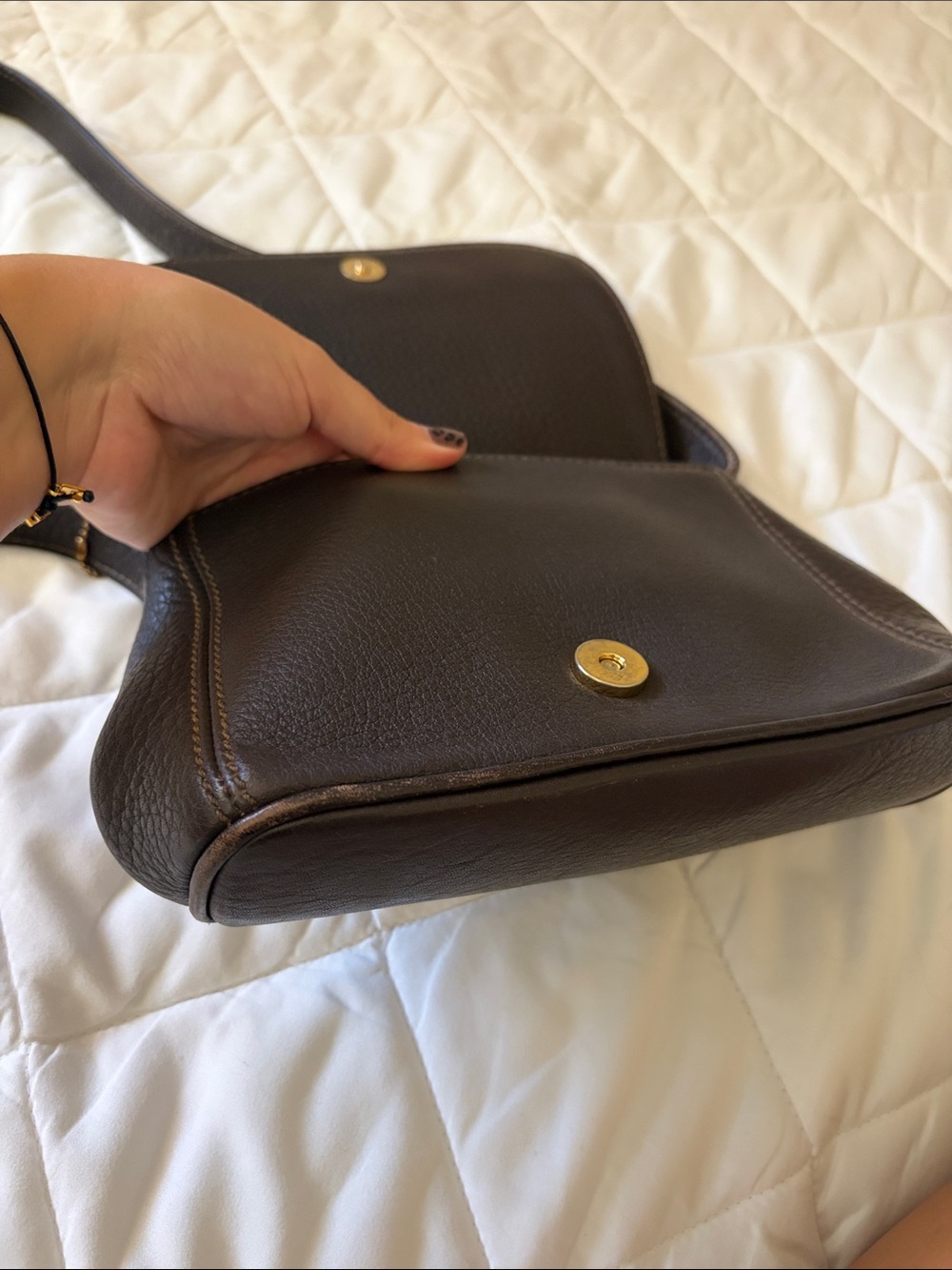 Coach Dark Brown Leather Crossbody Bag - Picture 4 of 7